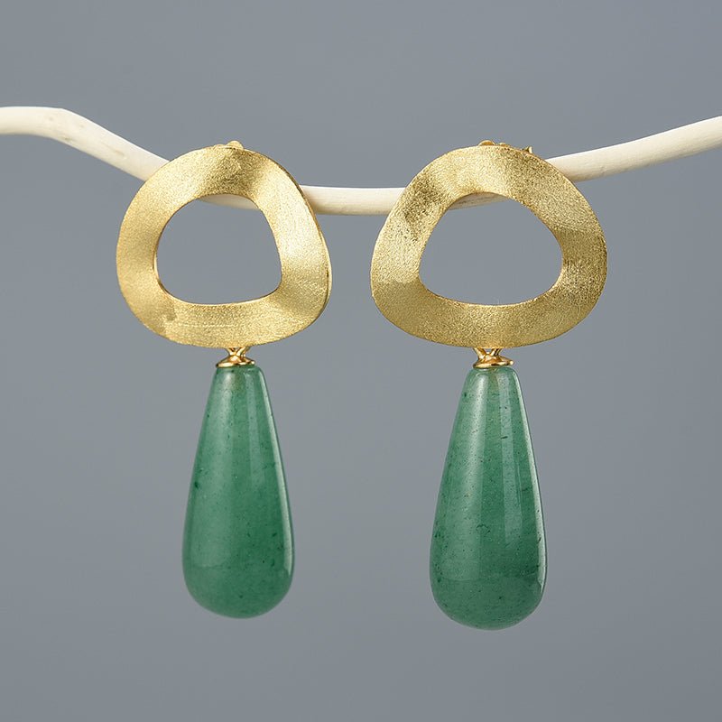 Aventurine Drops - Dangle Earrings