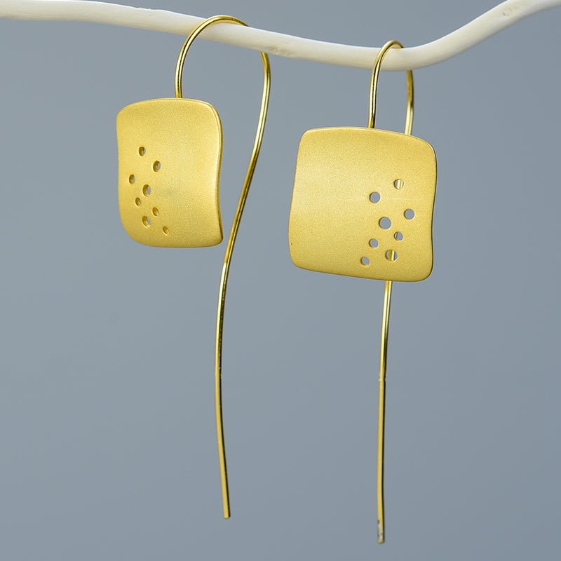 Swiss Cheese - Dangle Earrings