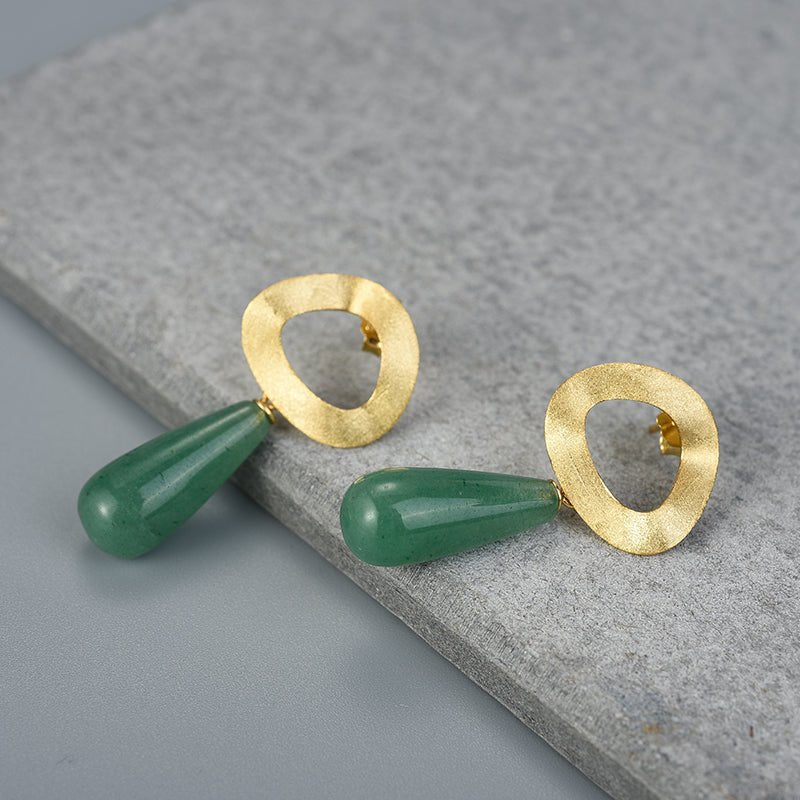 Aventurine Drops - Dangle Earrings