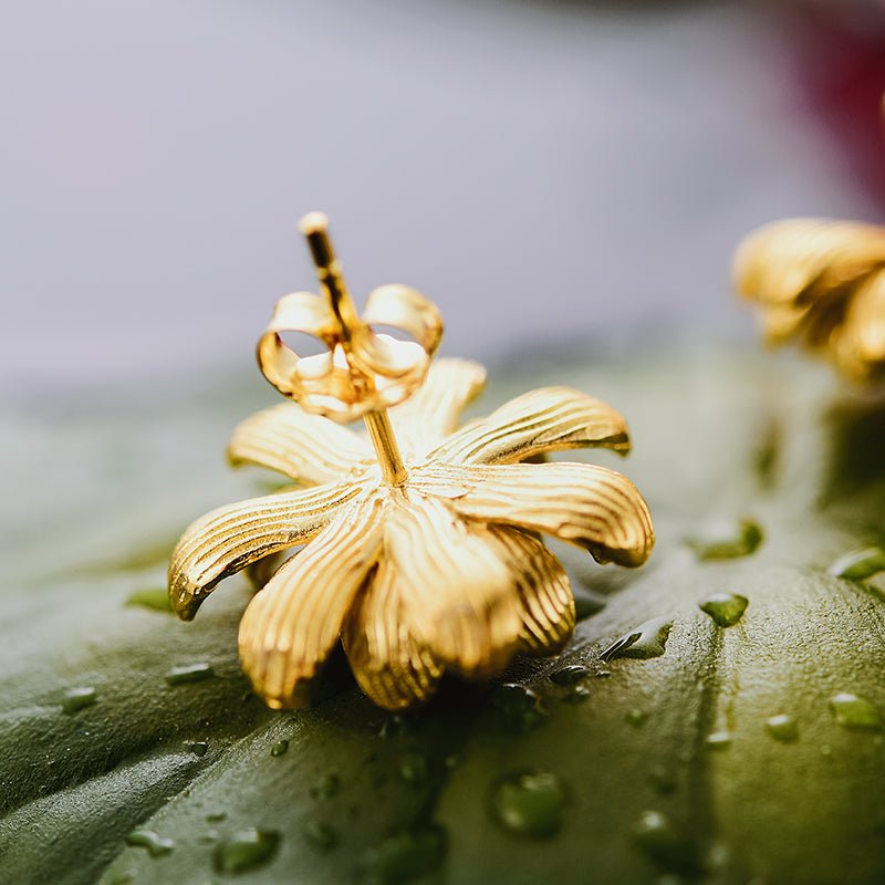 Pearl Lotus - Stud Earrings