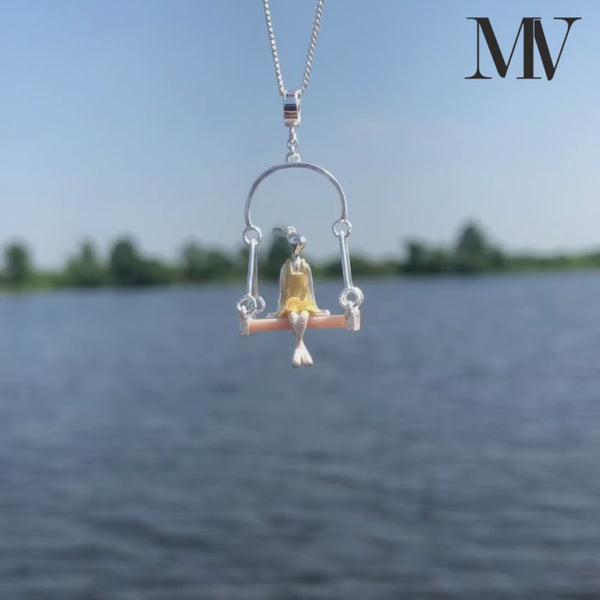 Swinging Bunny - Handmade Pendant