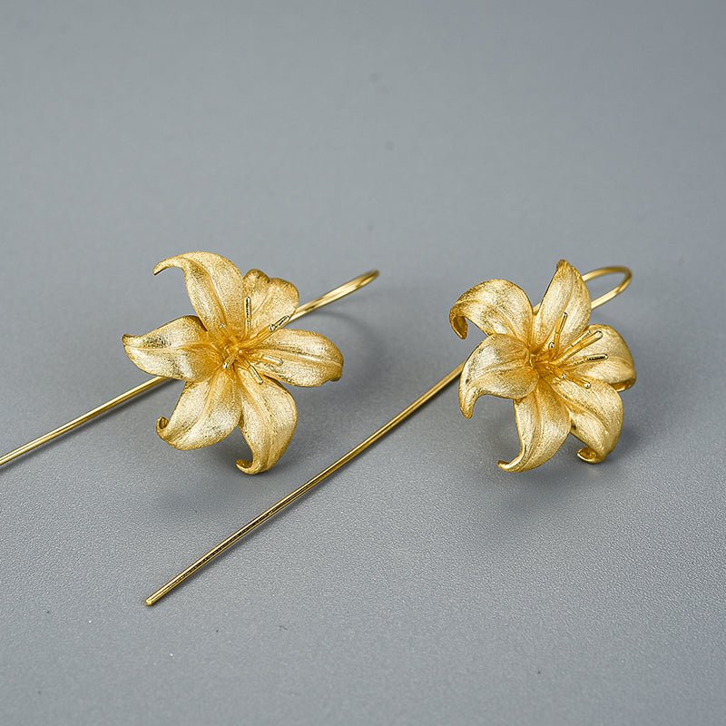 Lily Flower - Dangle Earrings