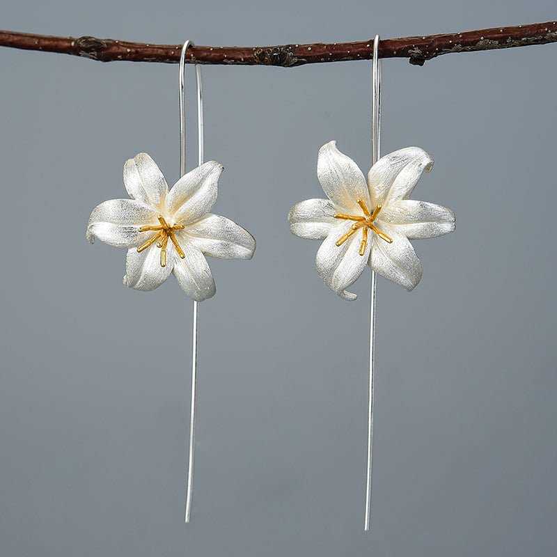 Lily Flower - Dangle Earrings