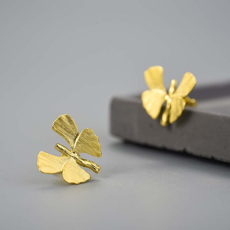 Ginkgo Wings - Stud Earrings | NEW