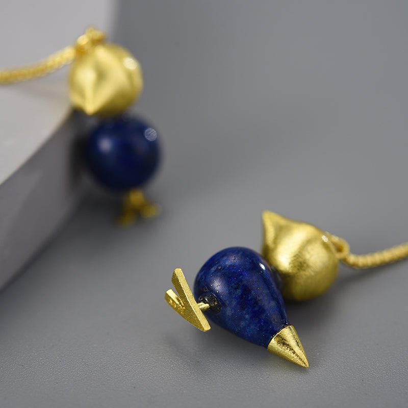 Lapis Birdie - Dangle Earrings