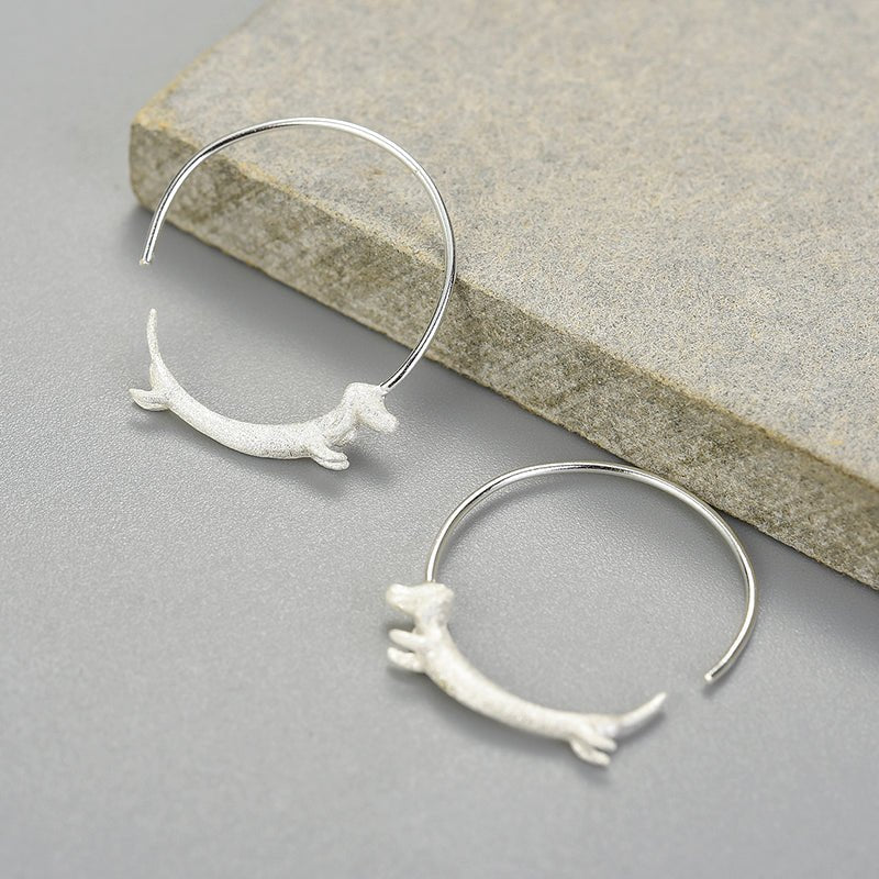 Run Dachshund Run - Hoop Earrings | NEW - MetalVoque