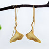 Ginkgo Leaf - Dangle Earrings - MetalVoque