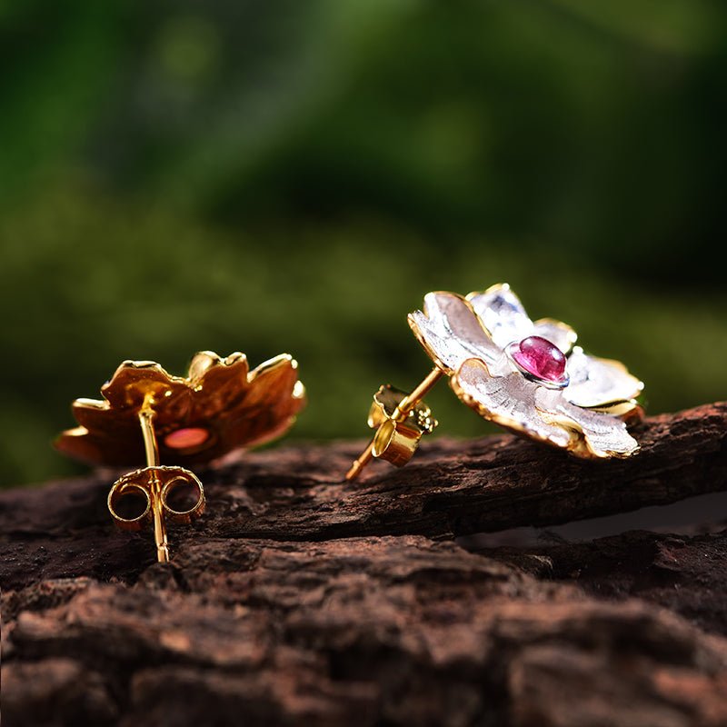 Tourmaline Leaf - Stud Earrings | NEW - MetalVoque