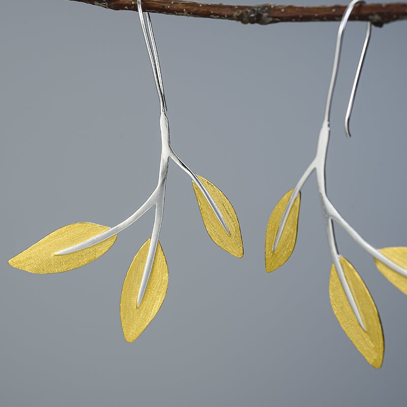 Floral Leaves - Dangle Earrings | NEW