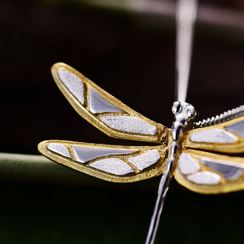 Dragonfly Lullaby - Handmade Pendant - MetalVoque