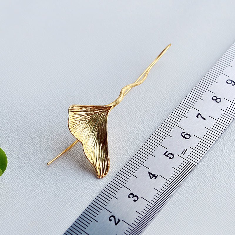 Ginkgo Leaf - Dangle Earrings - MetalVoque