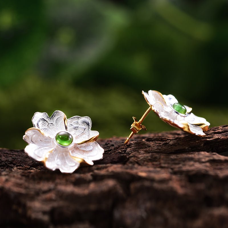 Tourmaline Leaf - Stud Earrings | NEW - MetalVoque