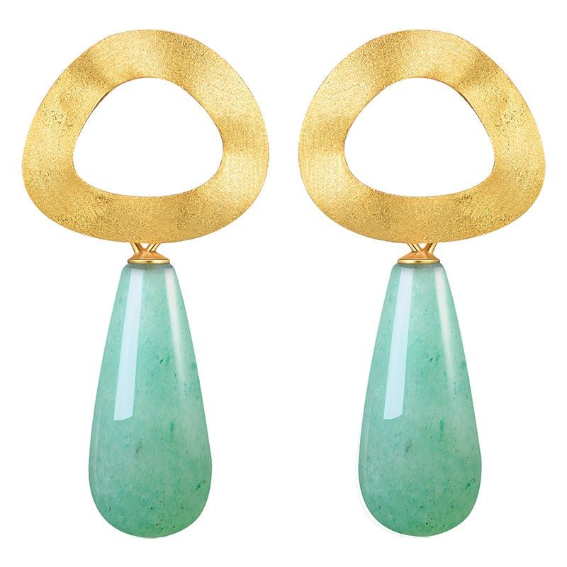 Aventurine Drops - Dangle Earrings