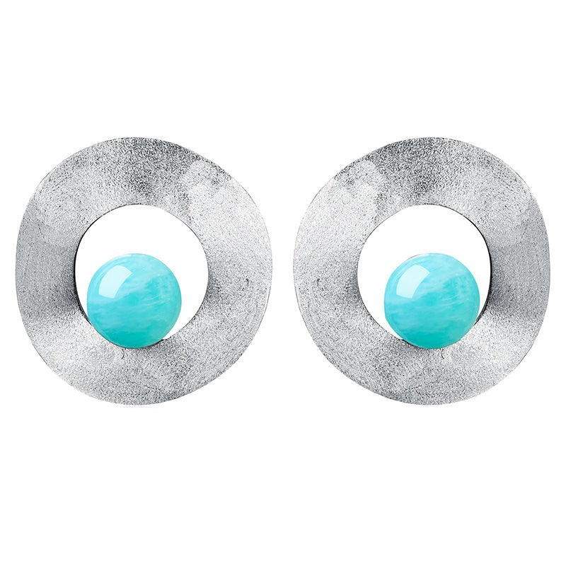 Amazonite Eyes - Stud Earrings