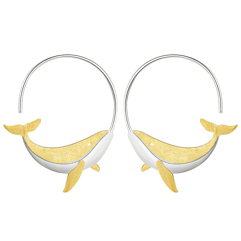 Wandering Whale - Hoop Earrings