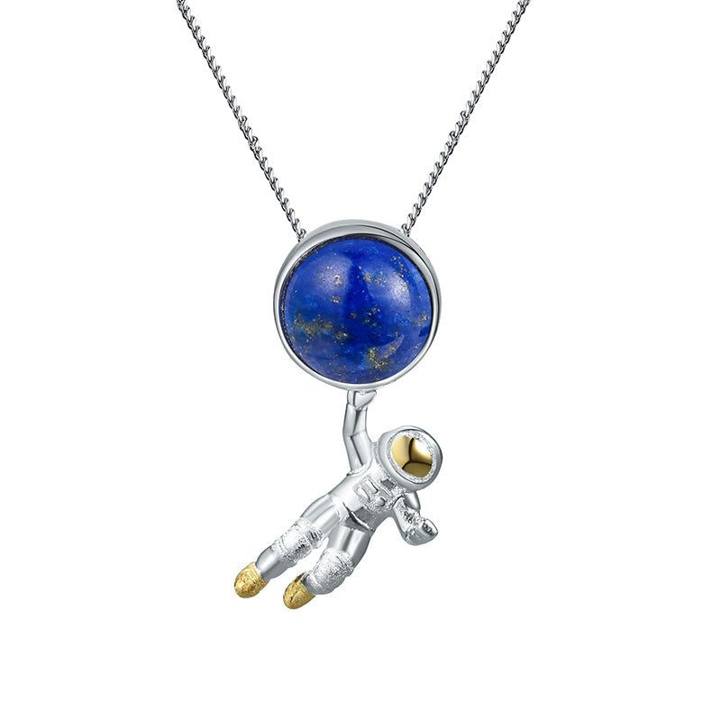 Moonstone Astronaut Necklace