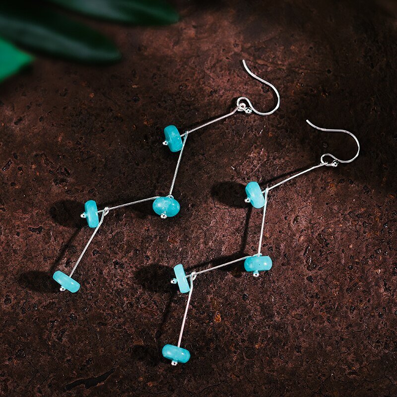 Amazonite Clouds - Dangle Earrings