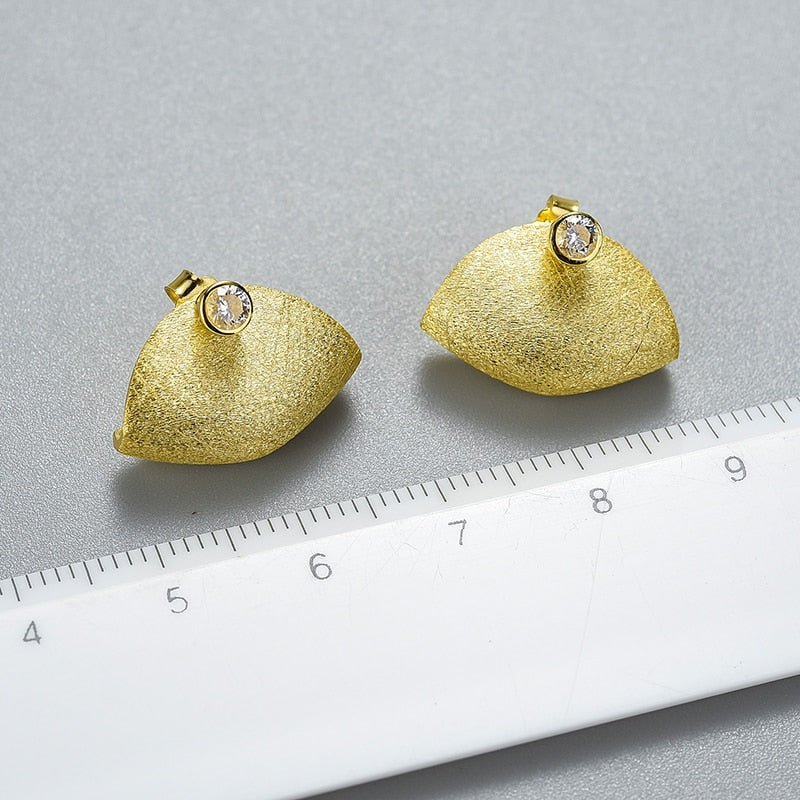 Zirconia Handbag - Stud Earrings