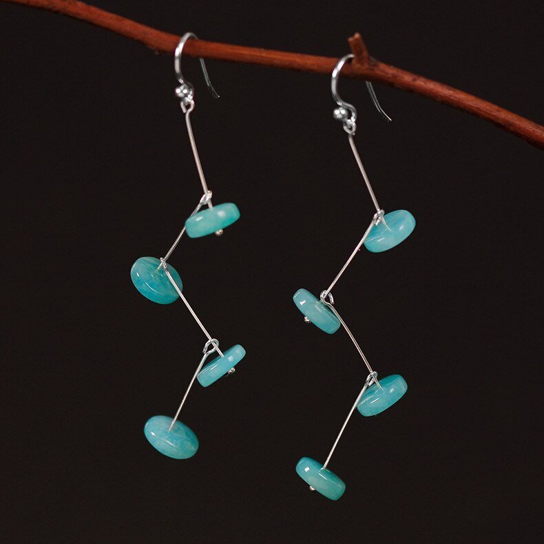 Amazonite Clouds - Dangle Earrings