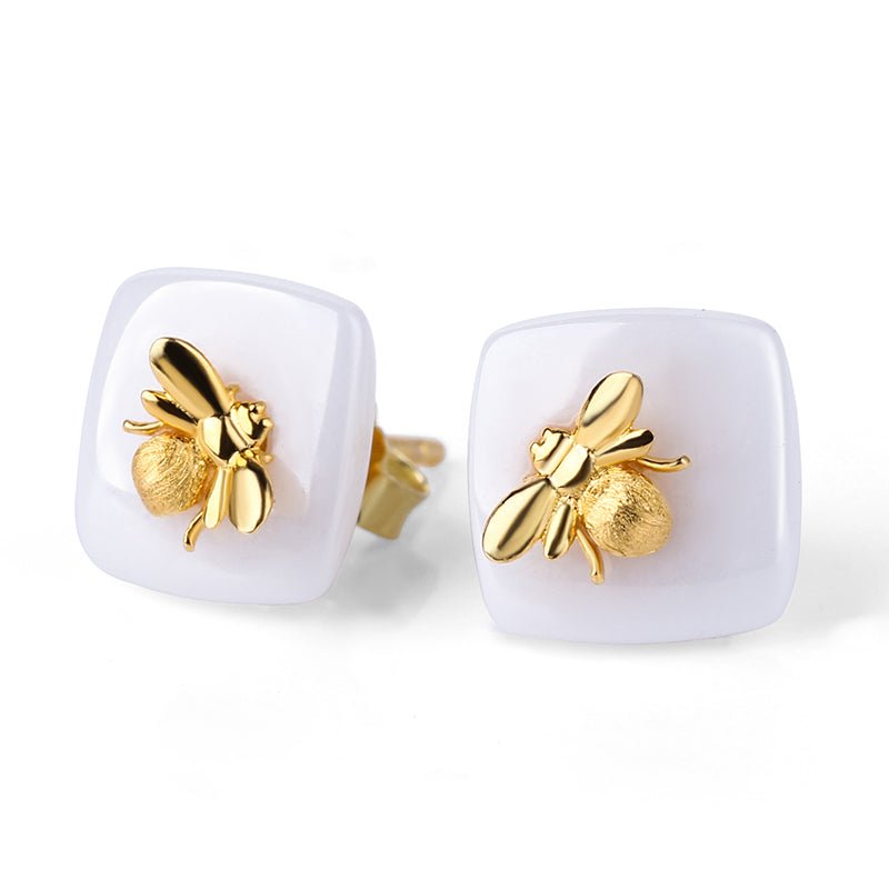 Bee Kiss - Stud Earrings - MetalVoque