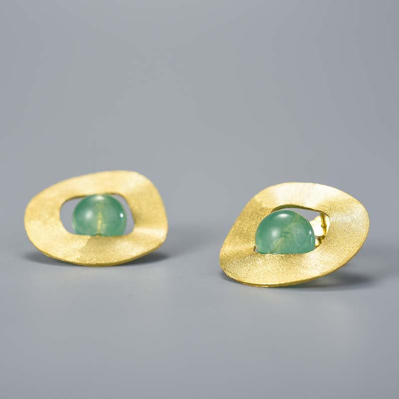 Amazonite Eyes - Stud Earrings