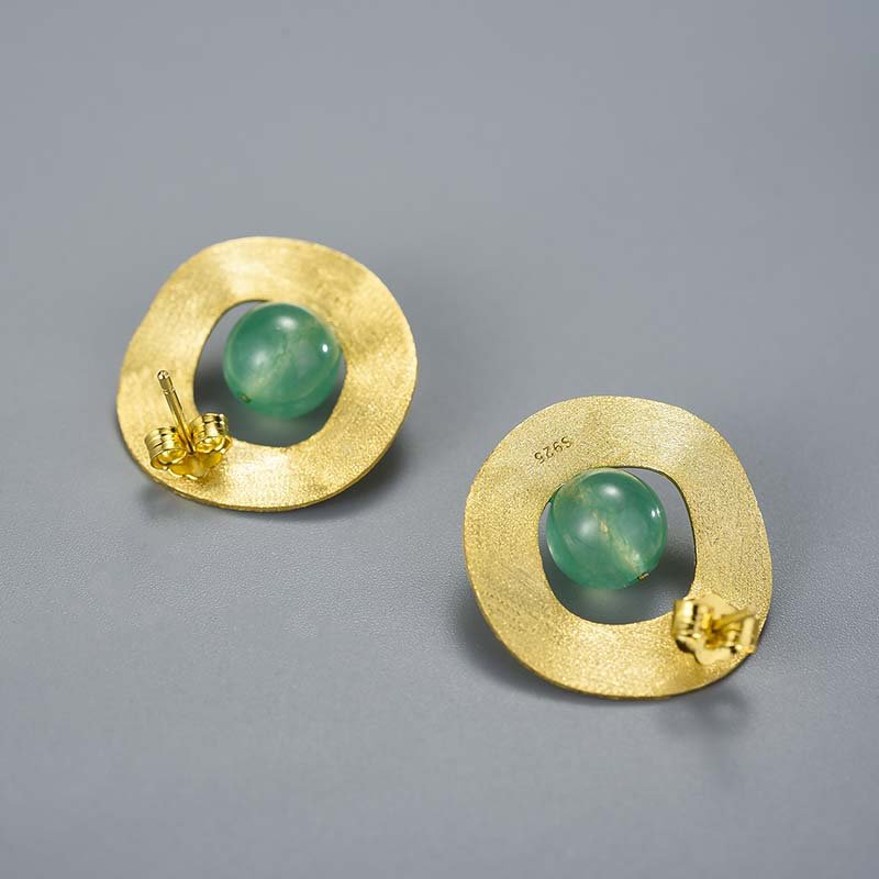 Amazonite Eyes - Stud Earrings