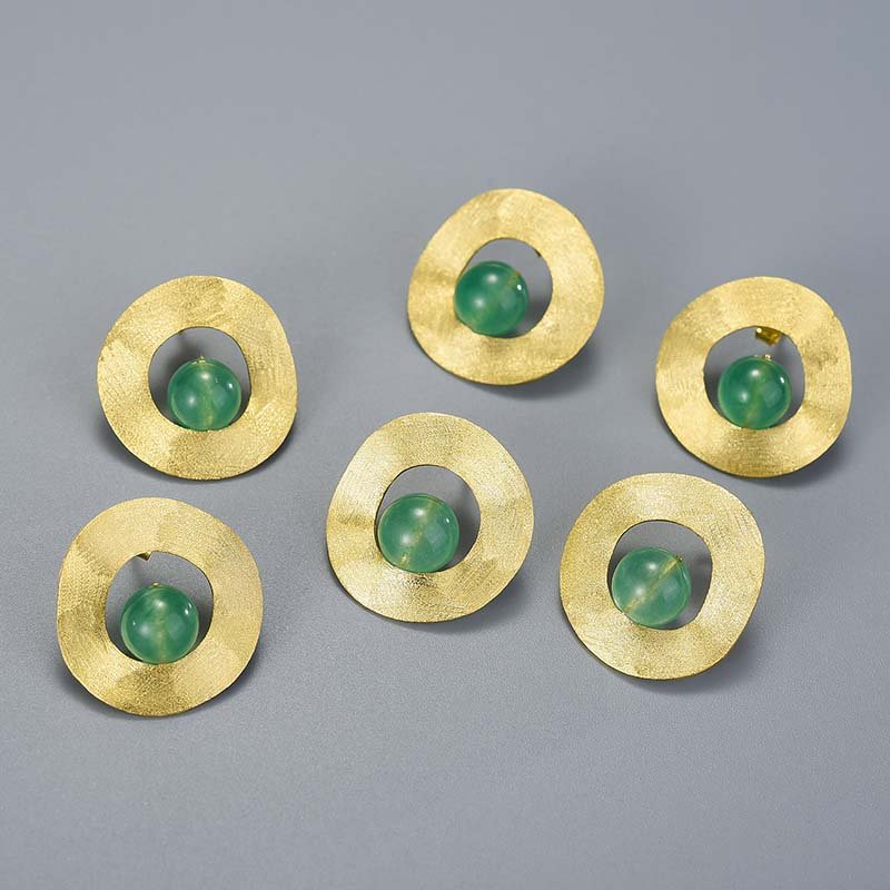 Amazonite Eyes - Stud Earrings