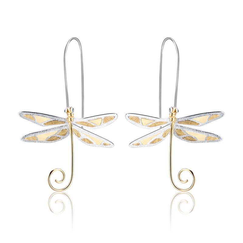 Dragonfly lullaby - Dangle Earrings - MetalVoque