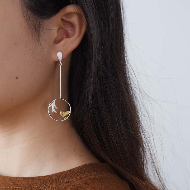 Flying Swallow - Drop Earrings