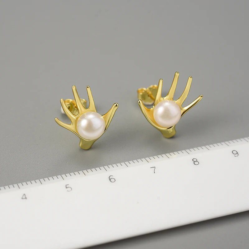 Pearl Hands - Stud Earrings | NEW