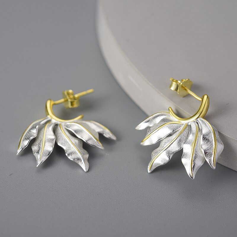 Vintage Leaves - Stud Earrings