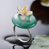 Whispering Lotus - Adjustable Ring - MetalVoque