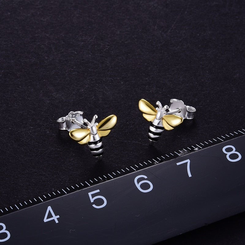 Lovely Honey Bee - Stud Earrings - MetalVoque