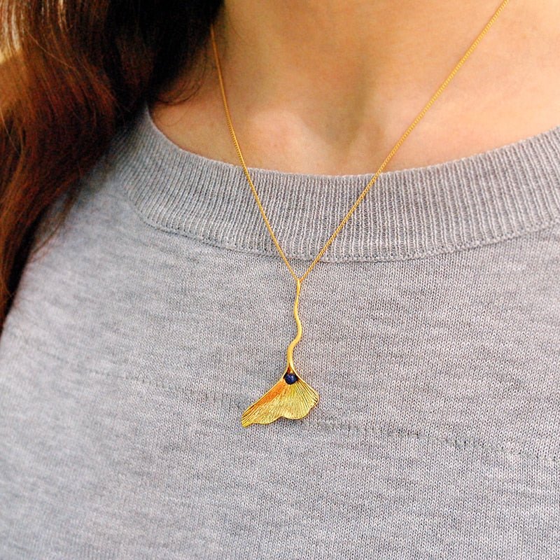 Ginkgo Leaf - Handmade Pendant | NEW - MetalVoque