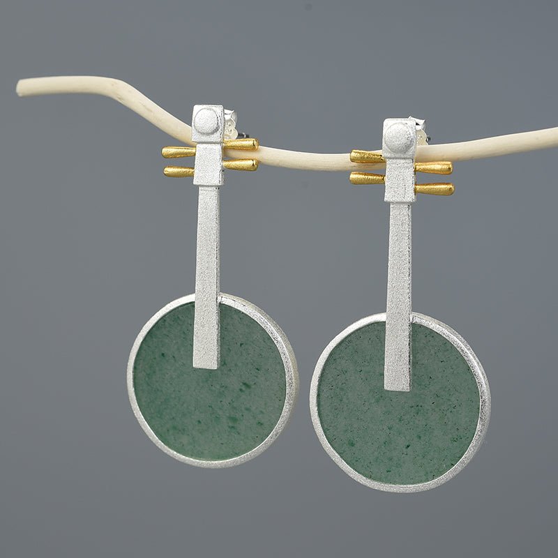 Aventurine Banjo - Dangle Earrings