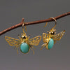 Amazonite Honeybee - Dangle Earrings | NEW - MetalVoque