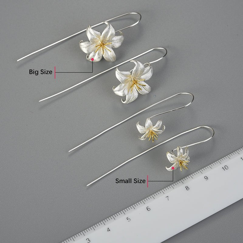 Lily Flower - Dangle Earrings