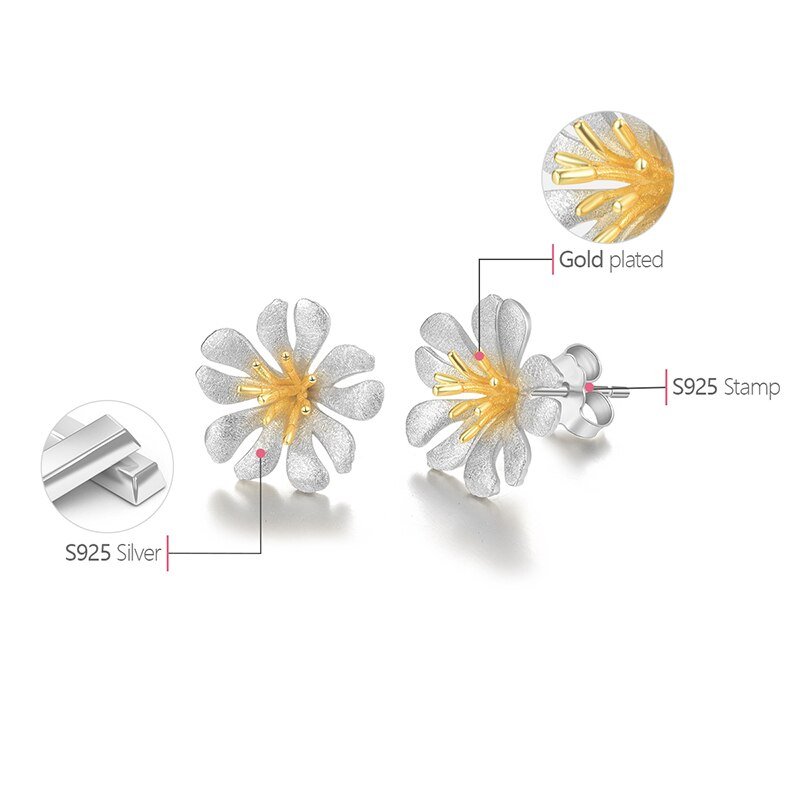 Dainty Daisy - Stud Earrings