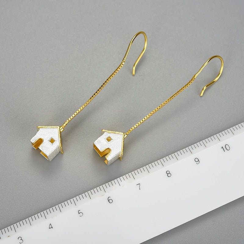 Hanging House - Dangle Earrings