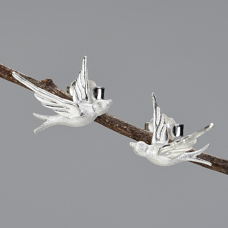 Flying Swallow - Stud Earrings | NEW - MetalVoque