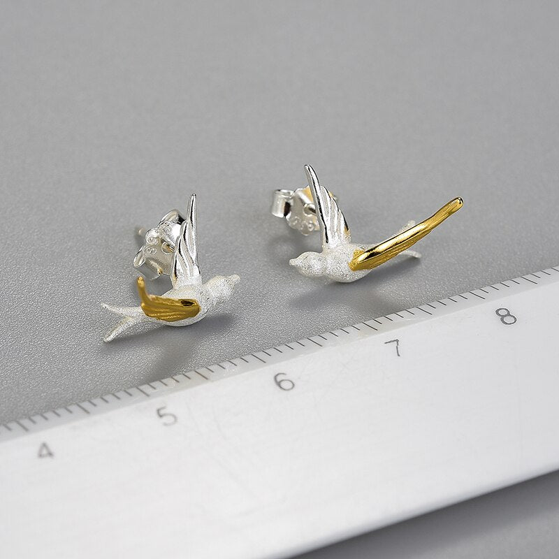 Flying Swallow - Stud Earrings | NEW - MetalVoque