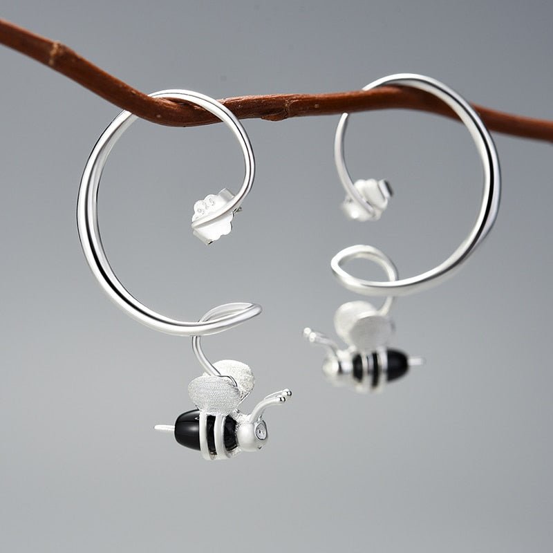 Lovely Honey Bee - Dangle Earrings