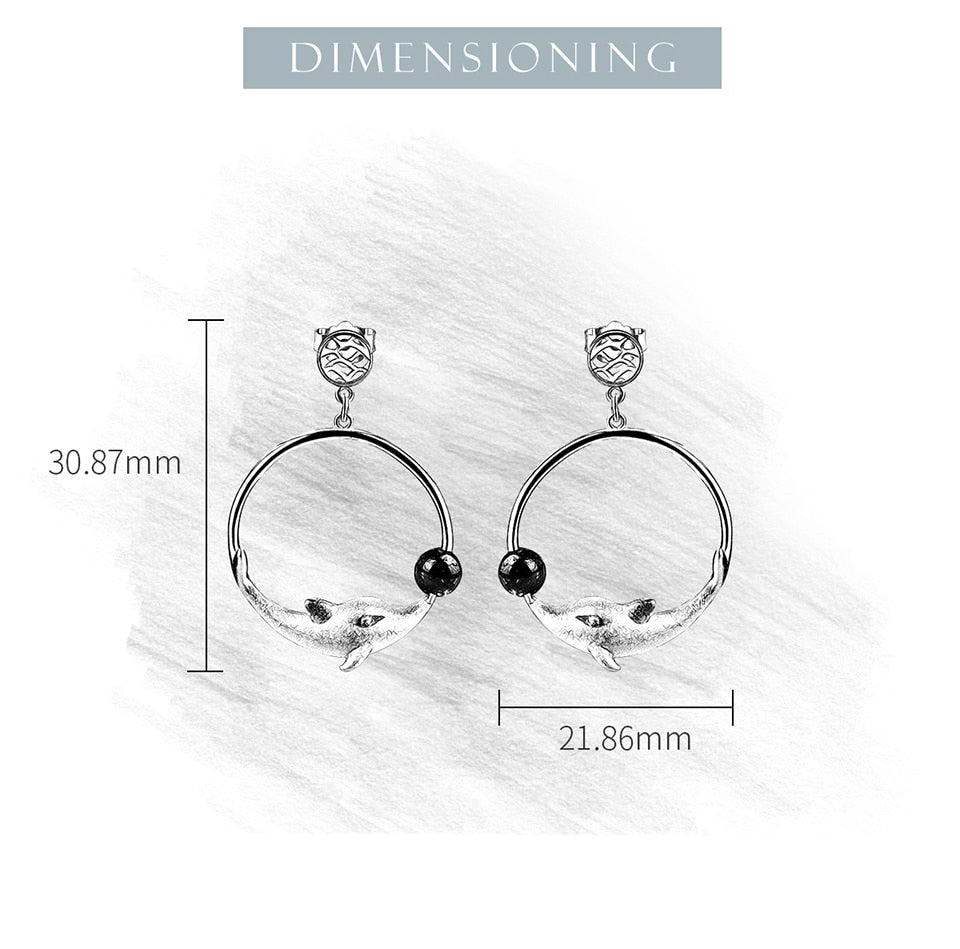 Dolly Dolphin - Dangle Earrings