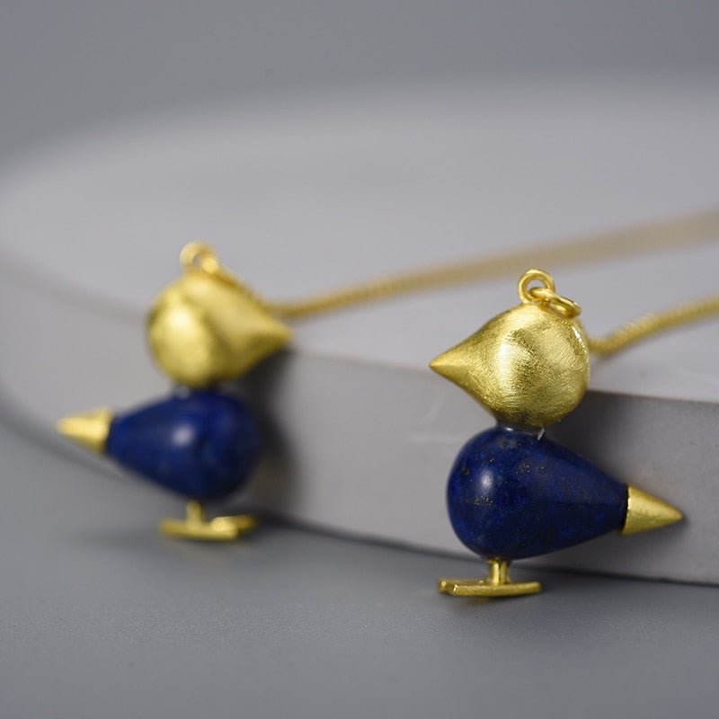 Lapis Birdie - Dangle Earrings