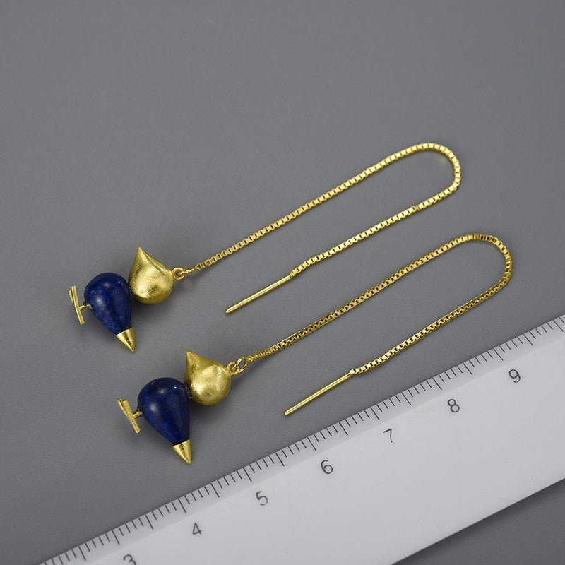 Lapis Birdie - Dangle Earrings