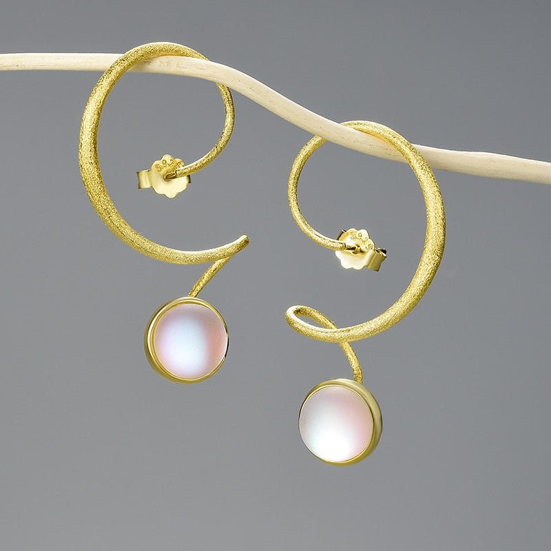 Twisted Moon - Dangle Earrings