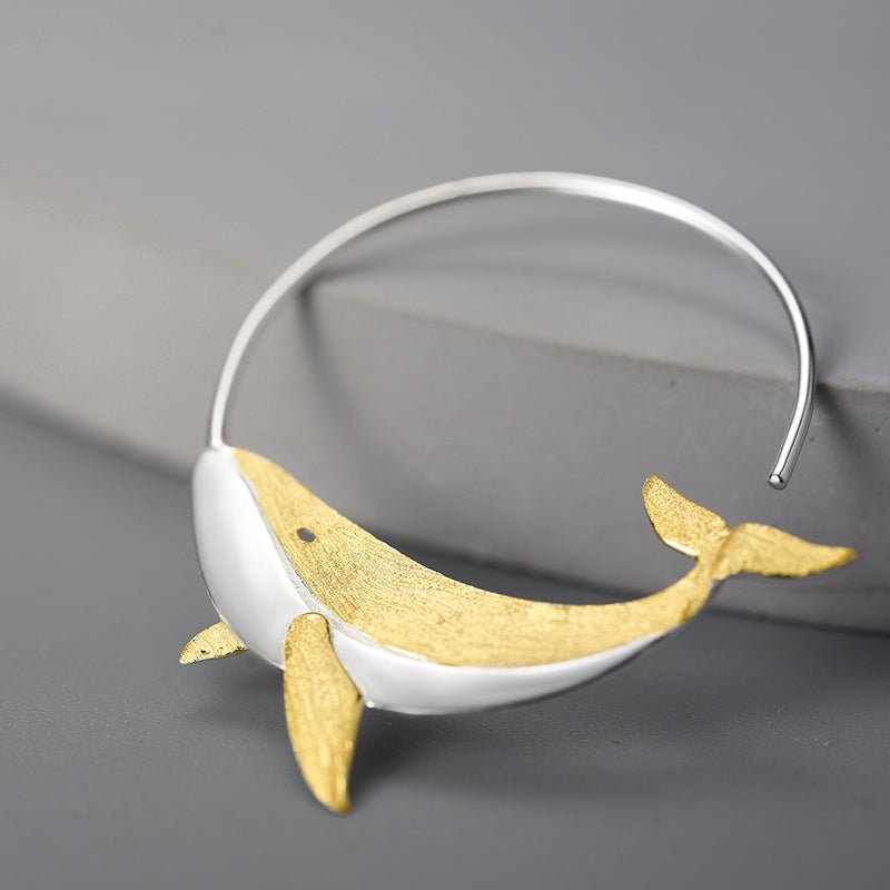 Wandering Whale - Hoop Earrings