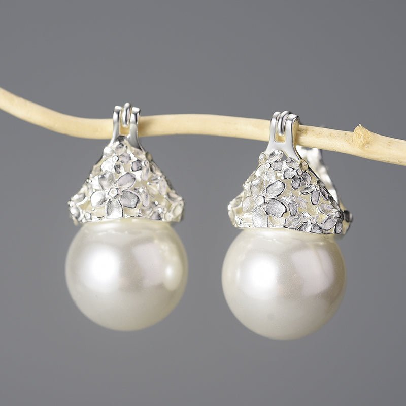 Forget-me-not Pearl - Dangle Earrings