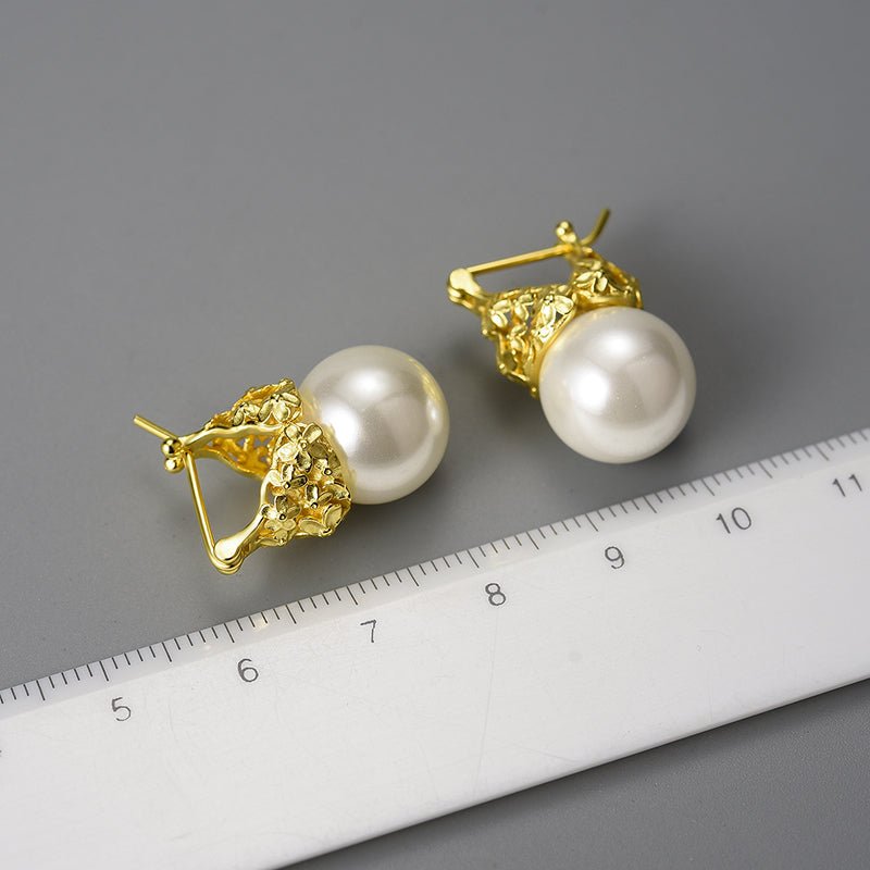 Forget-me-not Pearl - Dangle Earrings